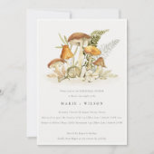 錆オレンジマッシュルームファーンリハーサルディナー 招待状 (正面)