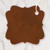 錆オレンジ秋のバラエレガントな結婚式ありがとう フェイバータグ (裏面)