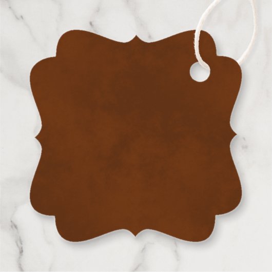 錆オレンジ秋のバラエレガントな結婚式ありがとう フェイバータグ (裏面)