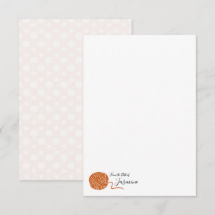 錆オレンジ糸ボールノートカード ノートカード