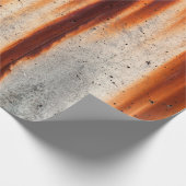 錆グランジびの浅い壁の背景 ラッピングペーパー (角)