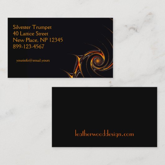 錆スパイラル両面ビジネスカード 名刺 (正面/裏面)