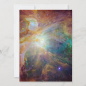 錆ティール(緑がかった色)オリオンネブラプラネタリウム結婚ズ 招待状 (裏面)