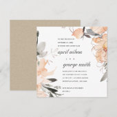 錆テラコッタブラウンフローラ我々はノットカードを結んだ サンキューカード (正面/裏面)