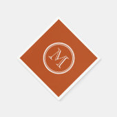 錆ハイエンドカラーモノグラムイニシャル スタンダードカクテルナプキン (角)