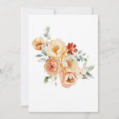 錆ベージュフローラニュートラルベビーシャワー 招待状 (裏面)