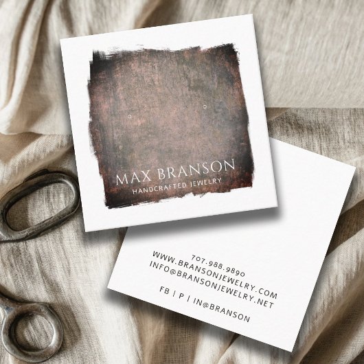 錆モダンイヤリング表示カード スクエア名刺