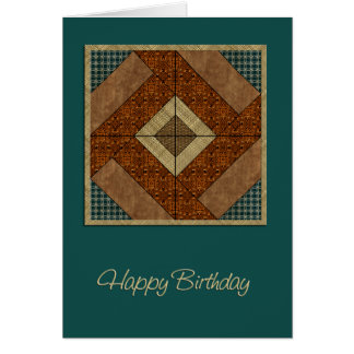 錆及び緑の植民地舗装のキルトの正方形