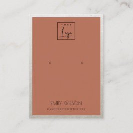 錆橙銀ロゴ縁どイアリング表示器 名刺