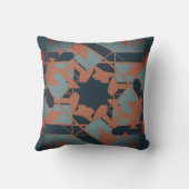 錆石板ブルーネイビー地中海のフローラデザイン クッション (裏面)