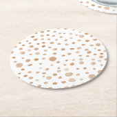 錆紙吹雪ウォーターカラードット紙コースター ラウンドペーパーコースター (アングル)