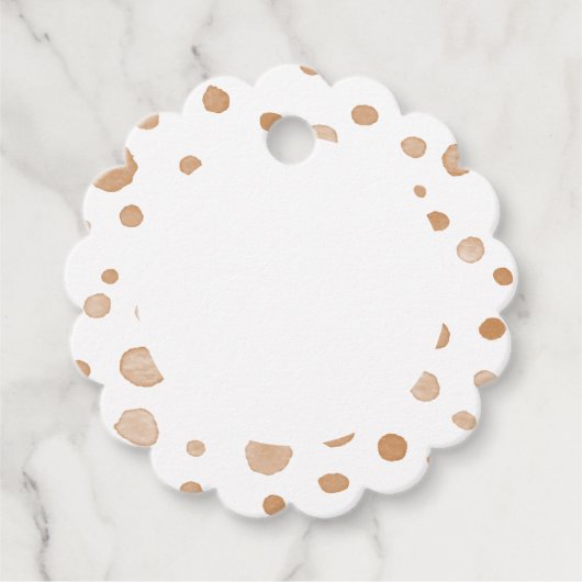 錆紙吹雪水色ドットメッセージカード フェイバータグ (正面)