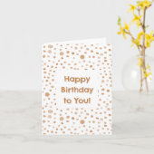 錆紙吹雪水色ドット誕生日カード カード (黄色い花)