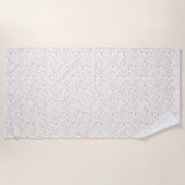 錆紙吹雪水色ドット ビーチタオル (正面)