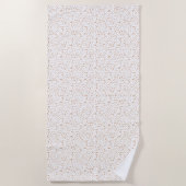 錆紙吹雪水色ドット ビーチタオル (正面)