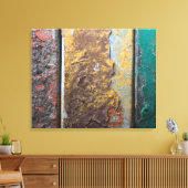 錆素朴びた金属に絵を描の付いた食感 キャンバスプリント (インサイチュ (リビング))