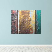 錆素朴びた金属に絵を描の付いた食感 キャンバスプリント (インサイチュ (ウッドフロア))