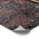 錆素朴びた金属に絵を描の付いた食感 ポスター (角)