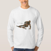 錆色 スキー ロングTシャツ Tシャツ (正面)
