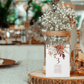 錆花模様名座席表番号カード サンキューカード