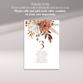 錆花模様名座席表番号カード サンキューカード