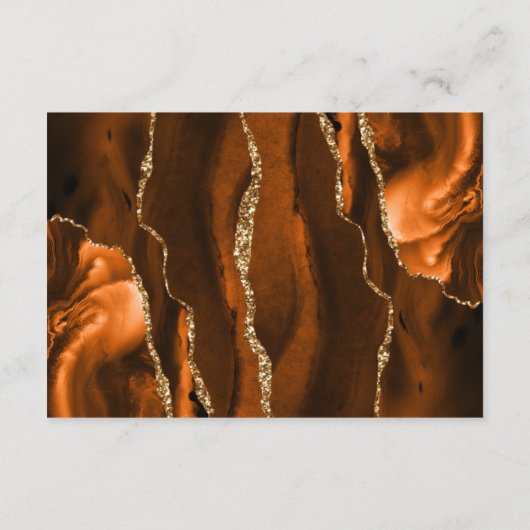 錆金ゴールドアガテ海軍ブルースクリプトウェディングレセプション エンクロージャーカード (裏面)