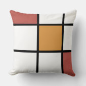錆金ゴールドモンドリアンスタイル装飾用クッション クッション (正面)