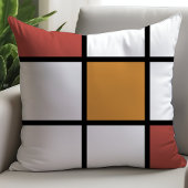錆金ゴールドモンドリアンスタイル装飾用クッション クッション
