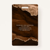 錆金ゴールド瑪瑙マーブルビジネス会社ID バッジ (裏面)