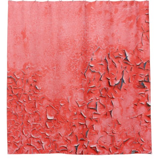 錆鉄壁の背景絵を描ヴィンテージのテクスチャ シャワーカーテン (正面)