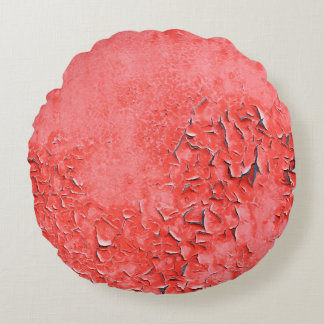 錆鉄壁の背景絵を描ヴィンテージのテクスチャ ラウンドクッション