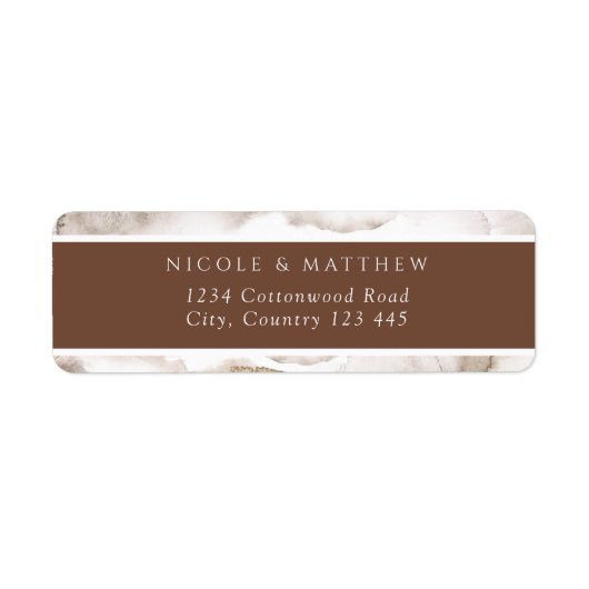 錆、アーストーンウォータカラー差出人住所ラベル ラベル (正面)