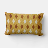 錆、金ゴールド、クリームアーガイル装飾用クッション ランバークッション (裏面)