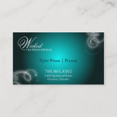 錐の名刺のエレガントな華麗さの白熱 名刺 (裏面)