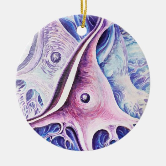 錐体神経細胞 セラミックオーナメント (正面)