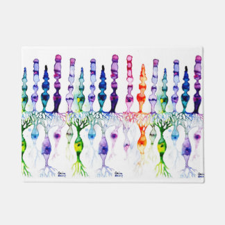 錐体細胞かん体細胞と網膜の双極神経 ドアマット