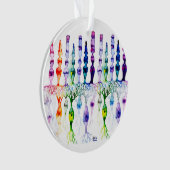 錐体細胞棒細胞と網膜の双極ニューロン オーナメント (正面)