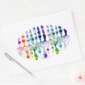 錐体細胞棒細胞と網膜の双極ニューロン 楕円形シール (封筒)