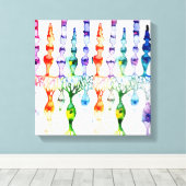 錐体細胞棒細胞と網膜の双極性ニューロン キャンバスプリント (インサイチュ (ウッドフロア))