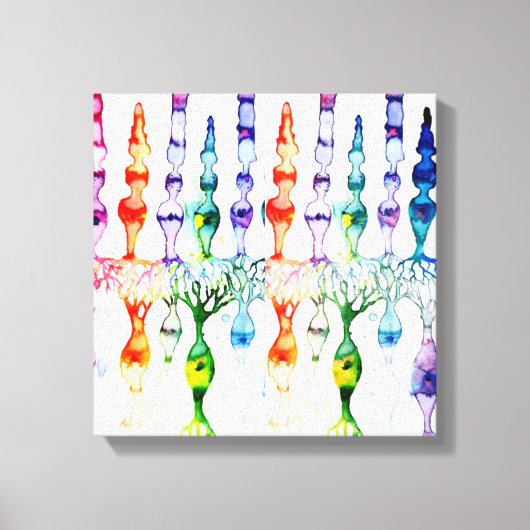 錐体細胞棒細胞と網膜の双極性ニューロン キャンバスプリント (正面)