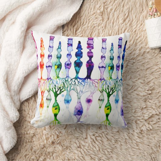 錐体細胞棒細胞と網膜の双極性ニューロン クッション (ブランケット)