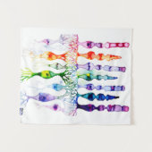 錐体細胞棒細胞と網膜の双極性ニューロン タペストリー (正面(横))