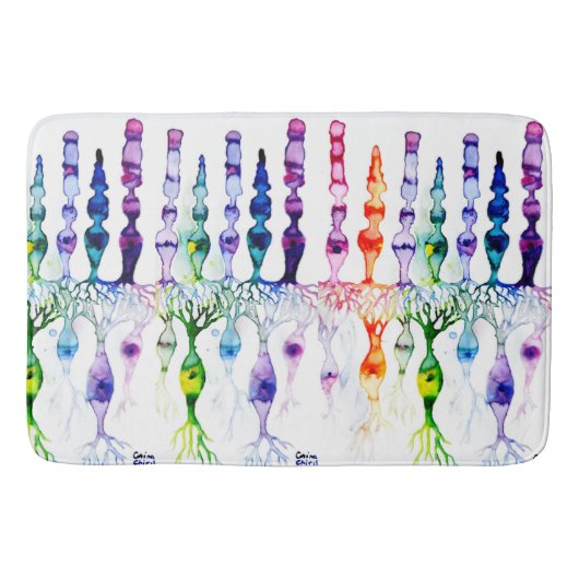 錐体細胞棒細胞と網膜の双極性ニューロン バスマット (正面)