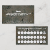 錠前屋のスタンプカード ロイヤリティカード (正面/裏面)