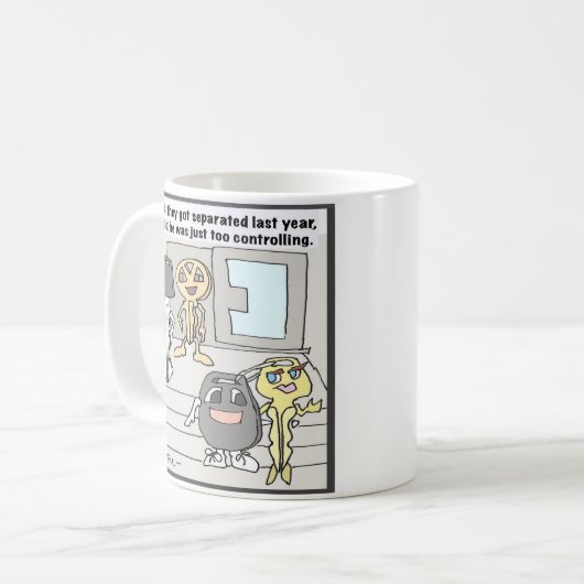 錠前屋のユーモア コーヒーマグカップ (正面左)