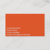 錠前屋の名刺のモダンで明るくカスタムな文字 名刺 (裏面)