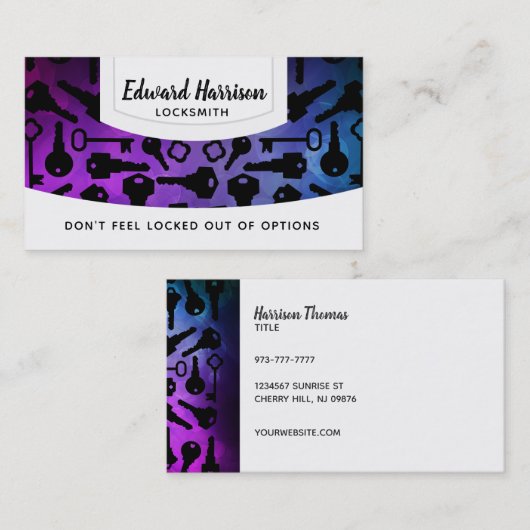 錠前屋の名刺 名刺 (正面/裏面)