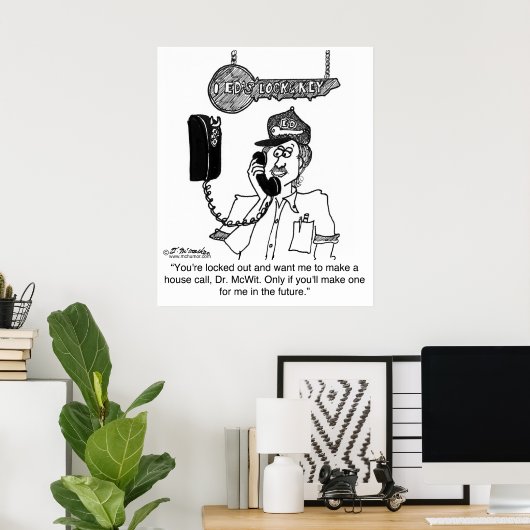 錠前屋は家を呼ばない ポスター (ホームオフィス)