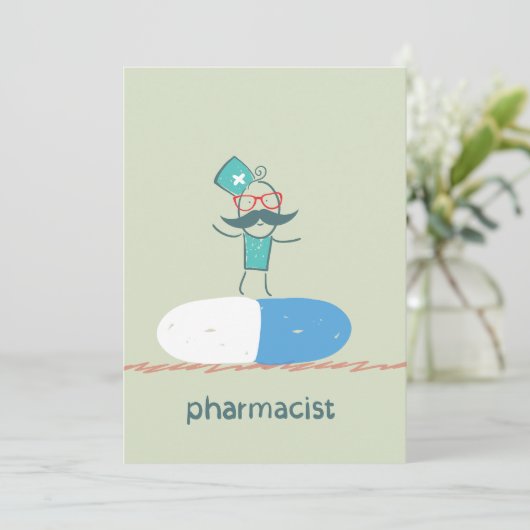 錠剤の薬剤師 招待状 (スタンド正面)