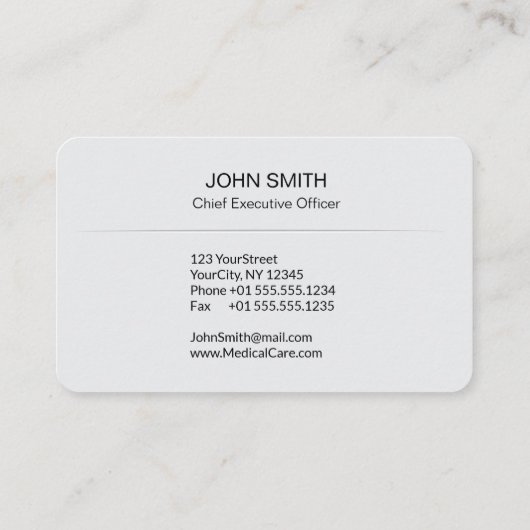 錠剤用ピルボックスプロフェッショナル医療十字架 名刺 (裏面)